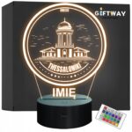 Lampka Nocna LED Statuetka Miasto Thessaloniki Grecja na Prezent Grawer