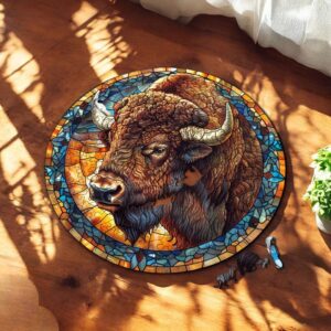 Puzzle Drewniane Bizon 3D Układanka dla Dorosłych 224 el. v.3