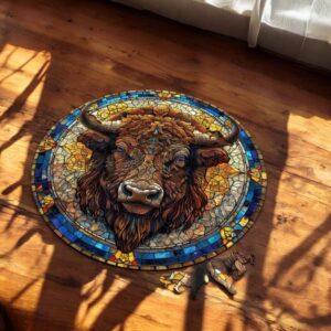 Puzzle Drewniane Bizon 3D Układanka dla Dorosłych 224 el. v.2