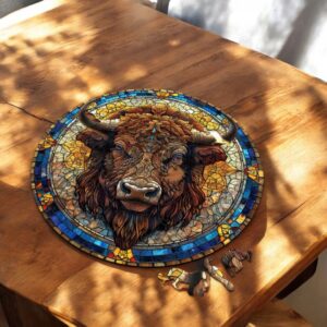 Puzzle Drewniane Bizon 3D Układanka dla Dorosłych 224 el. v.2