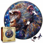 Puzzle Drewniane Małpa 3D Układanka dla Dorosłych 224 el. v.3
