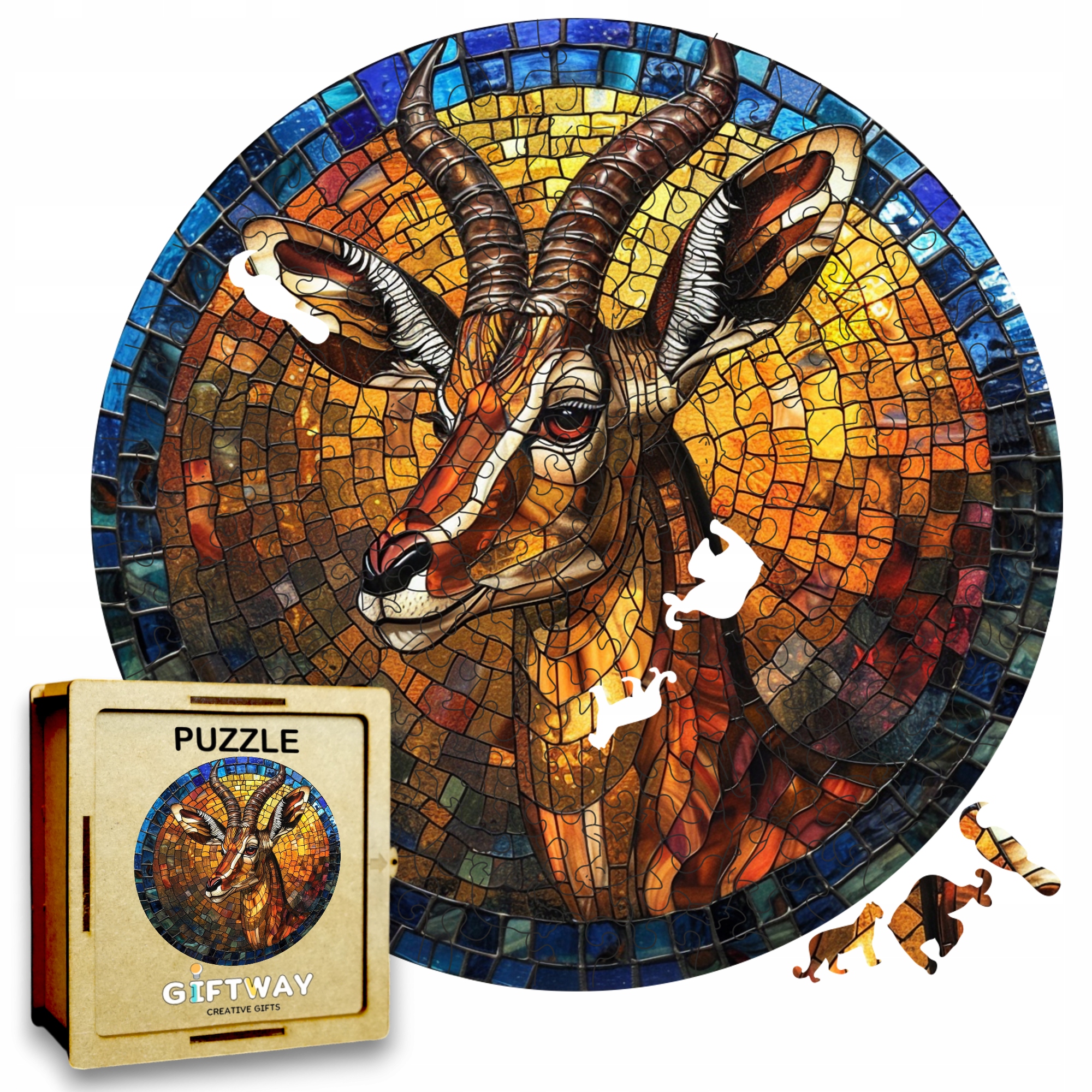 Puzzle Drewniane Gazela 3D Układanka dla Dorosłych 224 el. v.4 Puzzle Drewniane Gazela 3D Układanka dla Dorosłych 224 el. v.4