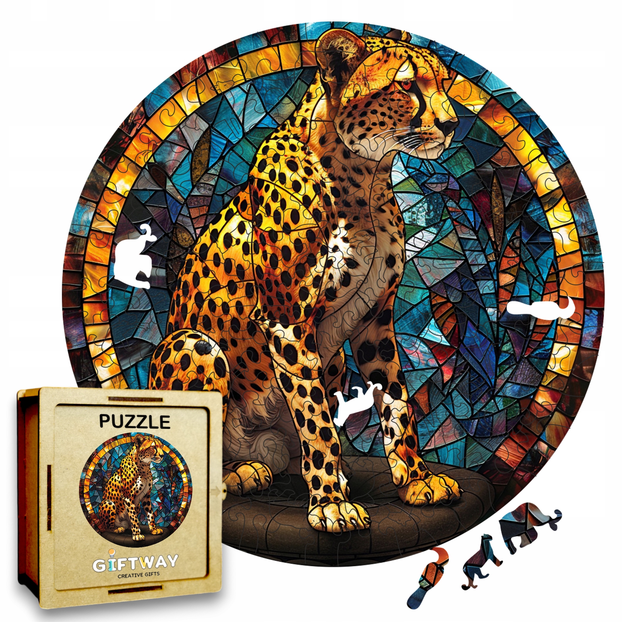 Puzzle Drewniane Gepard 3D Układanka dla Dorosłych 224 el. v.5 Puzzle Drewniane Gepard 3D Układanka dla Dorosłych 224 el. v.5