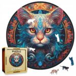 Puzzle Drewniane Kot 3D Układanka dla Dorosłych 220 el. v.1