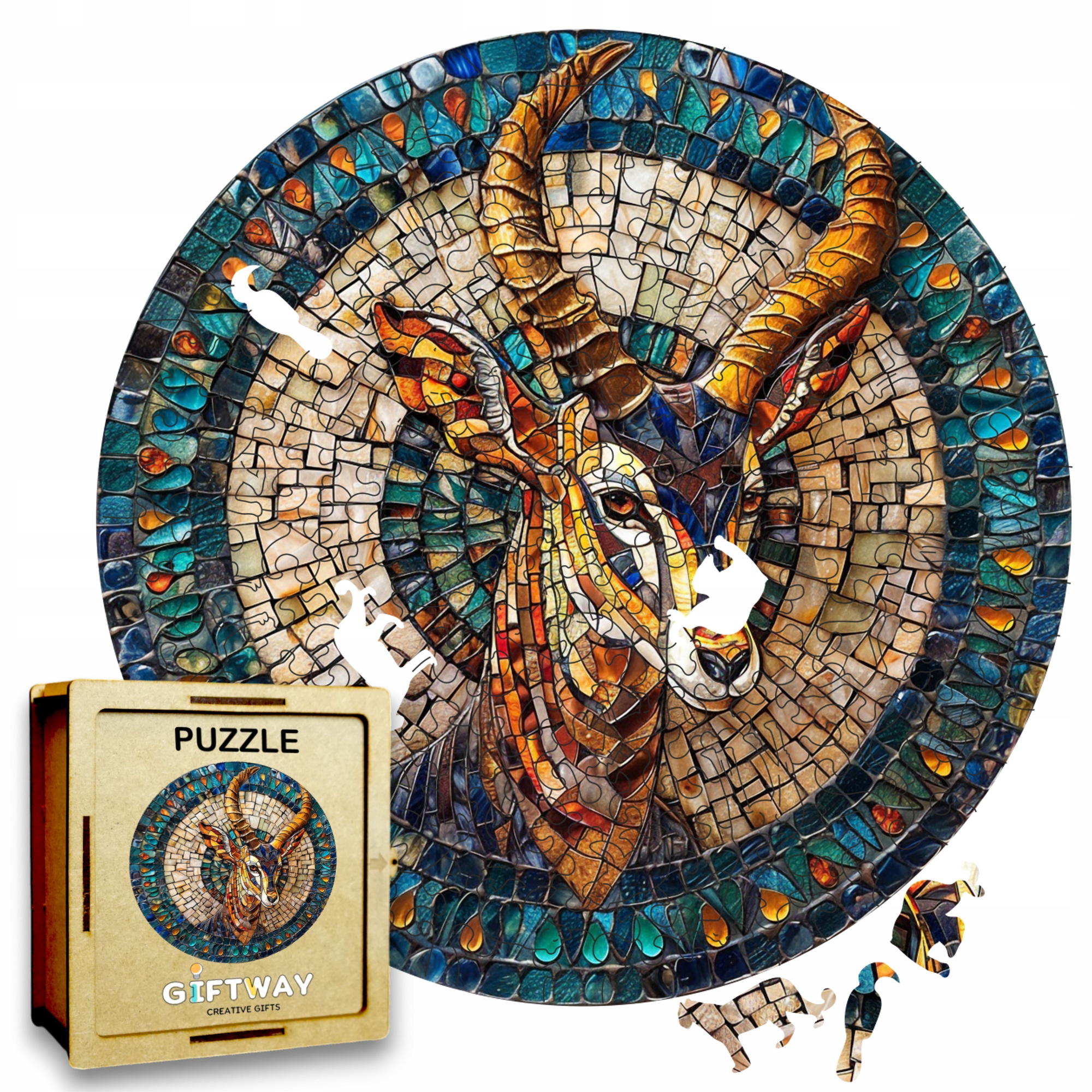 Puzzle Drewniane Gazela 3D Układanka dla Dorosłych 224 el. v.2 Puzzle Drewniane Gazela 3D Układanka dla Dorosłych 224 el. v.2