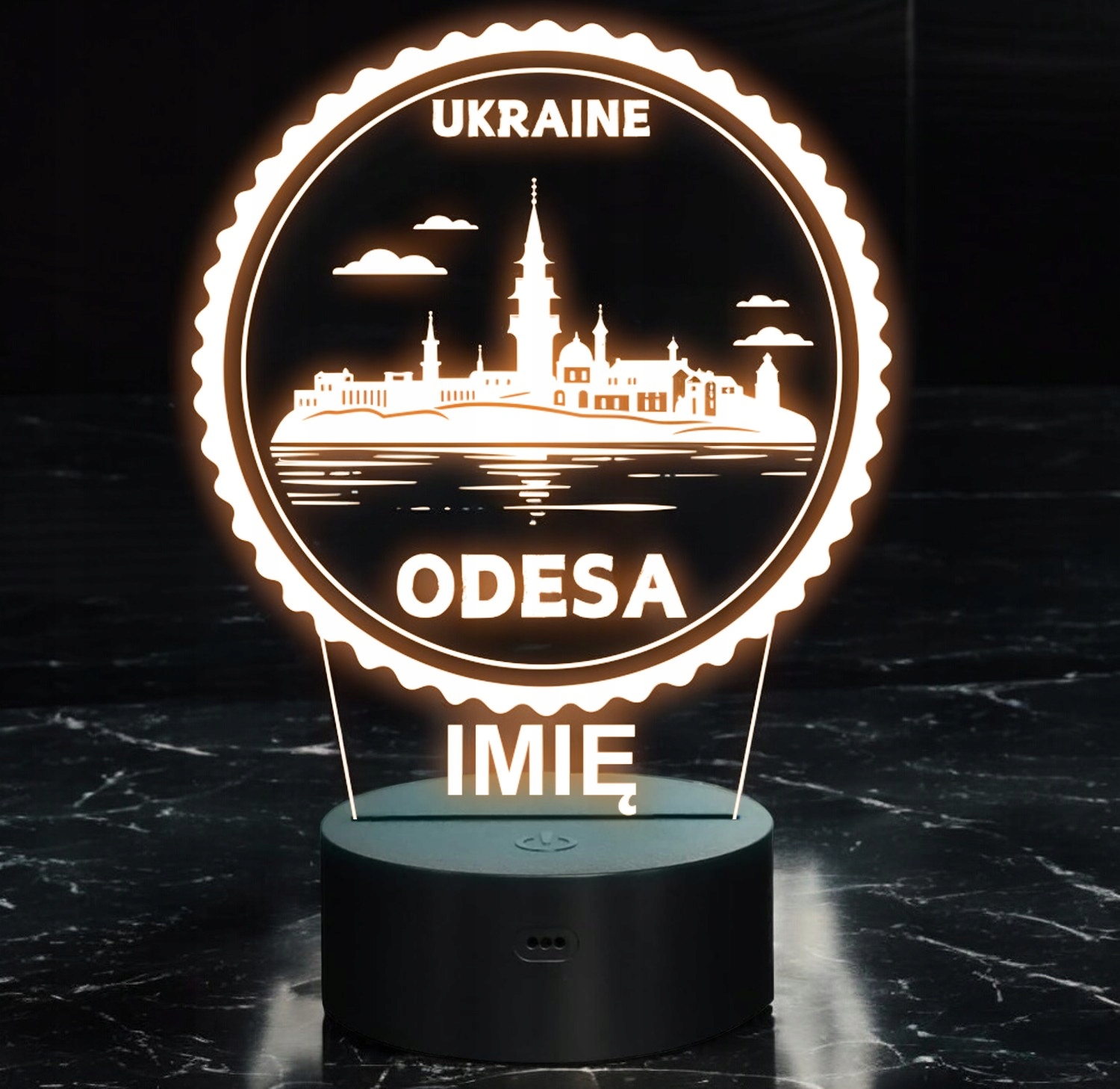 Lampka Nocna LED Statuetka Podróże Miasto Odesa Ukraina na Prezent Grawer Lampka Nocna LED Statuetka Podróże Miasto Odesa Ukraina na Prezent Grawer