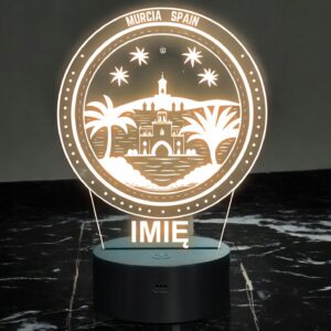 Lampka Nocna LED Statuetka Podróże Murcia Murcja Hiszpania Prezent Grawer