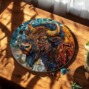Puzzle Drewniane Bizon 3D Układanka dla Dorosłych 224 el. v.1