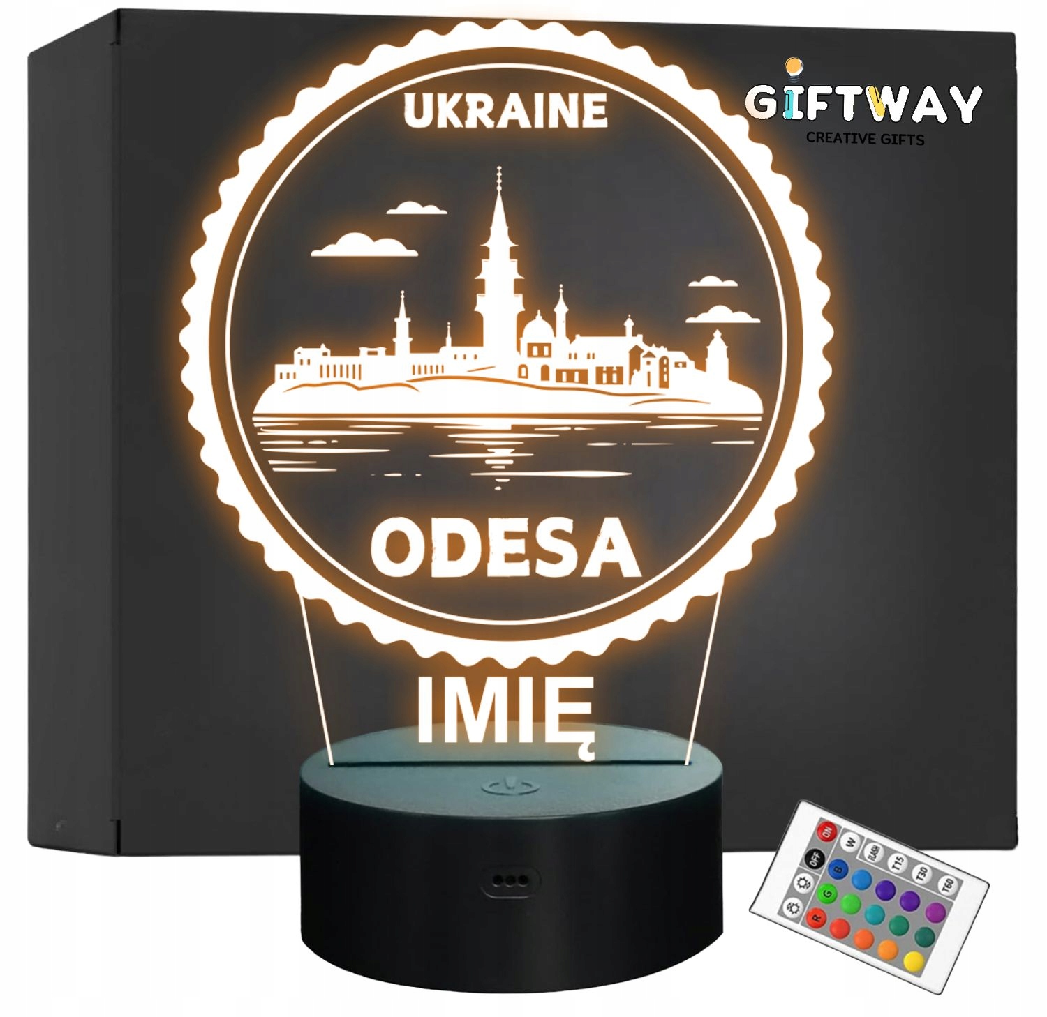 Lampka Nocna LED Statuetka Podróże Miasto Odesa Ukraina na Prezent Grawer Lampka Nocna LED Statuetka Podróże Miasto Odesa Ukraina na Prezent Grawer