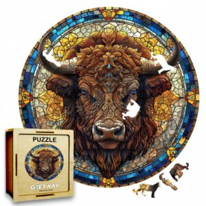 Puzzle Drewniane Bizon 3D Układanka dla Dorosłych 224 el. v.2