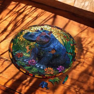 Puzzle Drewniane Hipopotam 3D Układanka dla Dorosłych 224 el. v.1