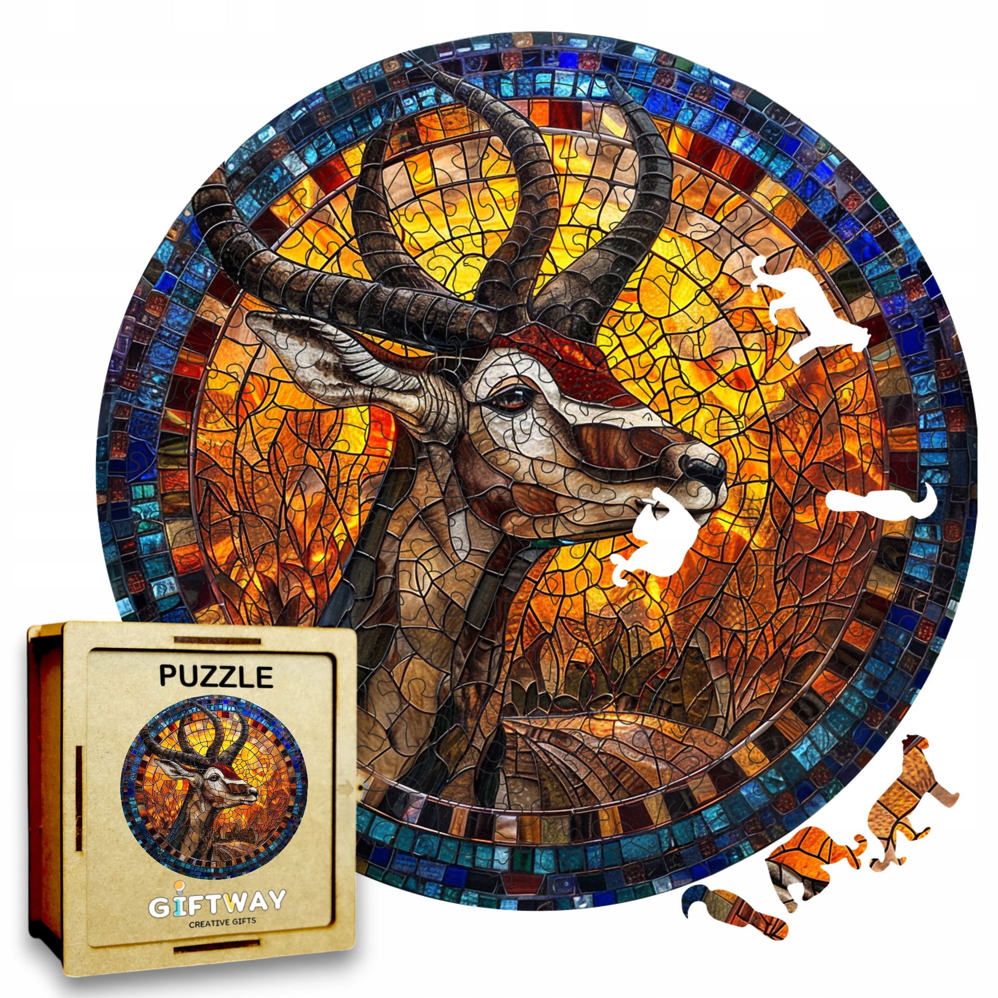 Puzzle Drewniane Gazela 3D Układanka dla Dorosłych 224 el. v.3 Puzzle Drewniane Gazela 3D Układanka dla Dorosłych 224 el. v.3