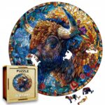 Puzzle Drewniane Bizon 3D Układanka dla Dorosłych 224 el. v.4
