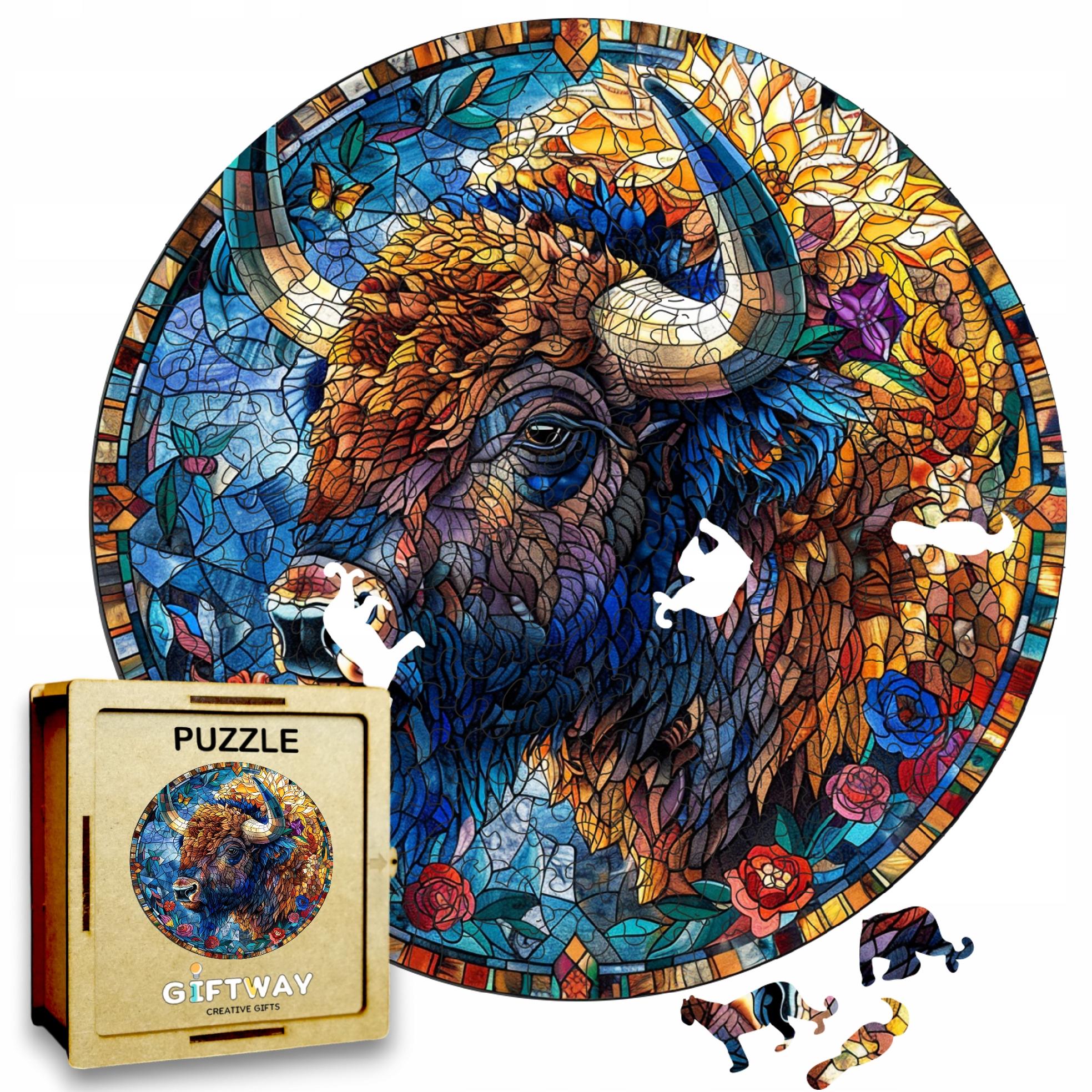 Puzzle Drewniane Bizon 3D Układanka dla Dorosłych 224 el. v.4 Puzzle Drewniane Bizon 3D Układanka dla Dorosłych 224 el. v.4