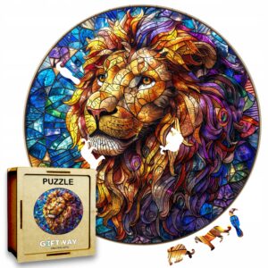 Puzzle Drewniane Lew 3D Układanka dla Dorosłych 224 el. v.4