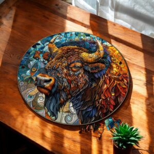 Puzzle Drewniane Bizon 3D Układanka dla Dorosłych 224 el. v.1