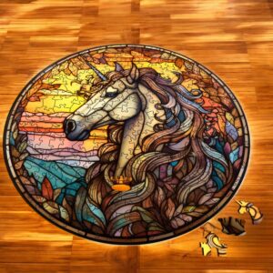 Puzzle Drewniane Jednorożec 217 el. Układanka dla Dorosłych Premium v.10