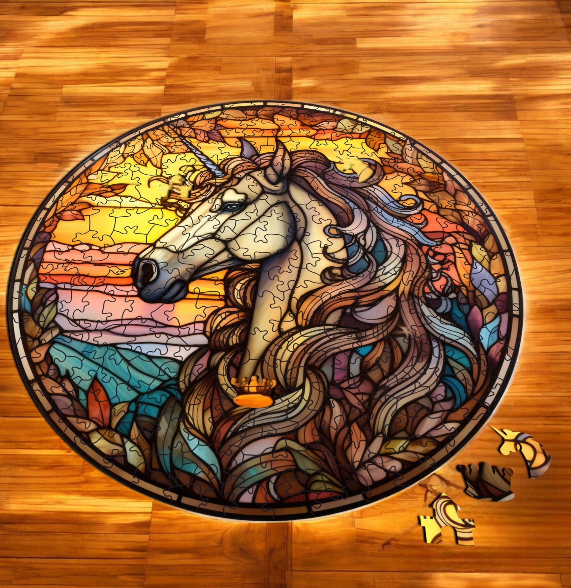 Puzzle Drewniane Jednorożec 217 el. Układanka dla Dorosłych Premium v.10 Puzzle Drewniane Jednorożec 217 el. Układanka dla Dorosłych Premium v.10