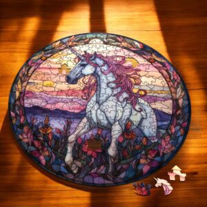 Puzzle Drewniane Jednorożec 217 el. Układanka dla Dorosłych Premium v.9