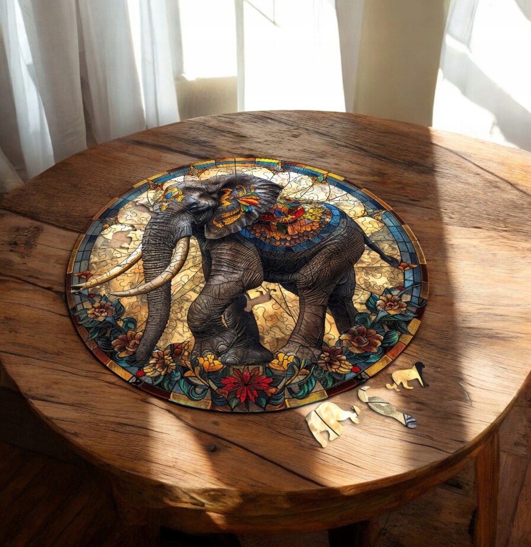 Puzzle Drewniane Słoń 224 el. Układanka dla Dorosłych 3D Zwierzęta v.3 Puzzle Drewniane Słoń 224 el. Układanka dla Dorosłych 3D Zwierzęta v.3