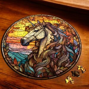 Puzzle Drewniane Jednorożec 217 el. Układanka dla Dorosłych Premium v.10