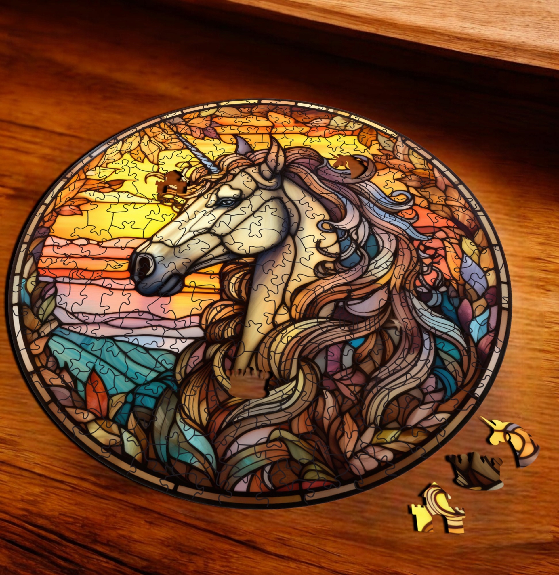 Puzzle Drewniane Jednorożec 217 el. Układanka dla Dorosłych Premium v.10 Puzzle Drewniane Jednorożec 217 el. Układanka dla Dorosłych Premium v.10