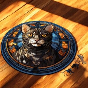 Puzzle Drewniane Kot 224 el. Układanka dla Dorosłych Premium Zwierzęta v.22