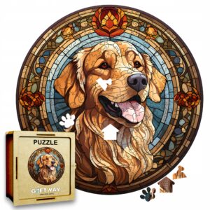 Puzzle Drewniane Pies 217 el. Układanka dla Dorosłych Premium Zwierzęta v18