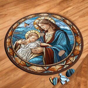 Puzzle Drewniane Maryja 208 el. Układanka dla Dorosłych Katolickie v.15