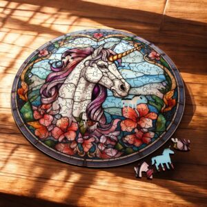 Puzzle Drewniane Jednorożec 217 el. Układanka dla Dorosłych Premium v.5