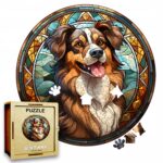 Puzzle Drewniane Pies 217 el. Układanka dla Dorosłych Premium Zwierzęta v.2