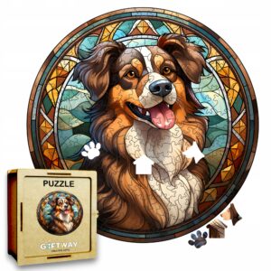 Puzzle Drewniane Pies 217 el. Układanka dla Dorosłych Premium Zwierzęta v.2