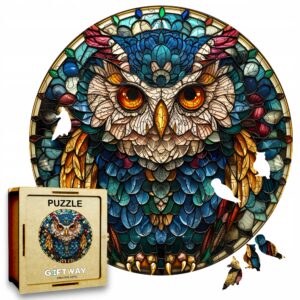 Puzzle Drewniane Sowa 150 el. Układanka dla Dorosłych Premium Zwierzęta v.1