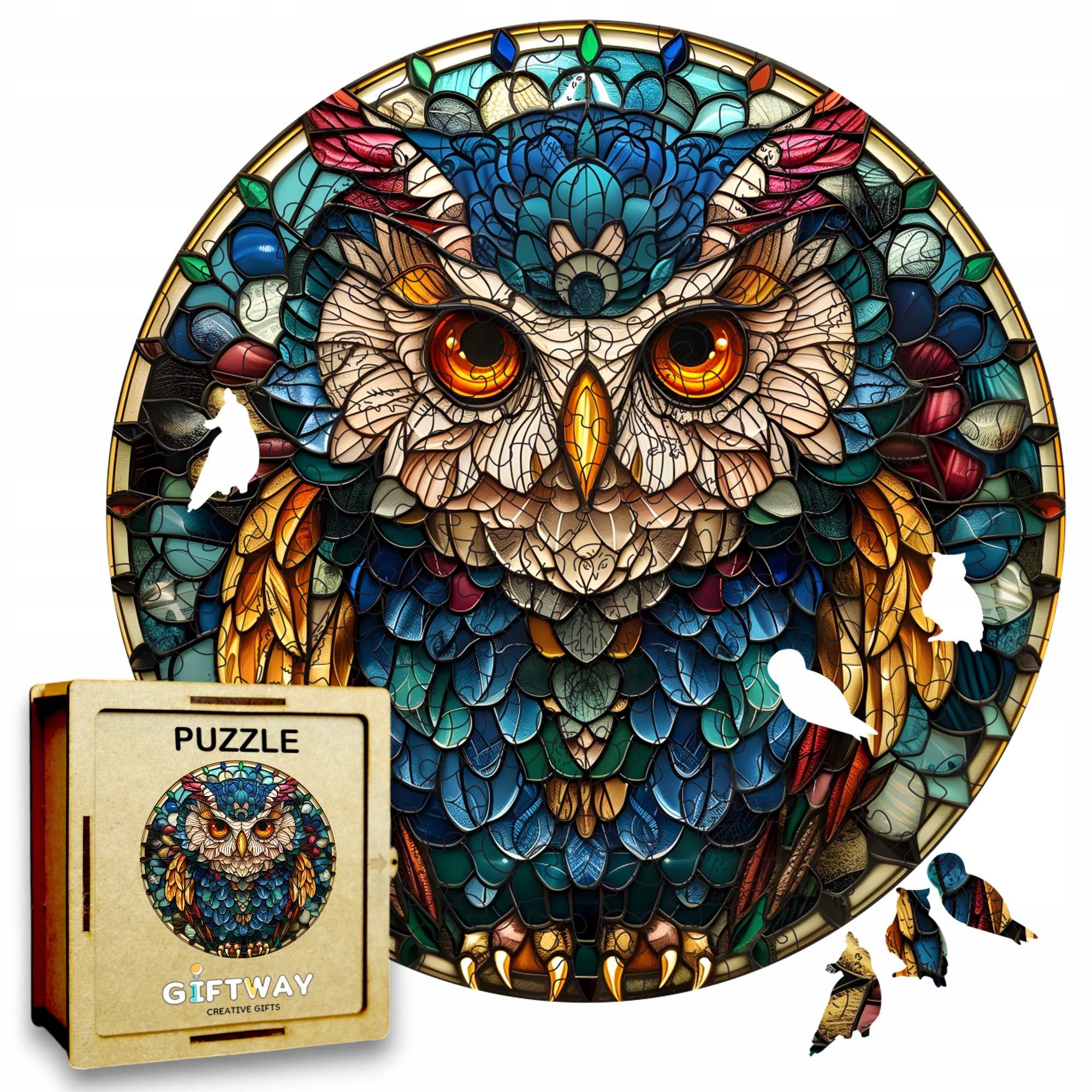 Puzzle Drewniane Sowa 150 el. Układanka dla Dorosłych Premium Zwierzęta v.1 Puzzle Drewniane Sowa 150 el. Układanka dla Dorosłych Premium Zwierzęta v.1