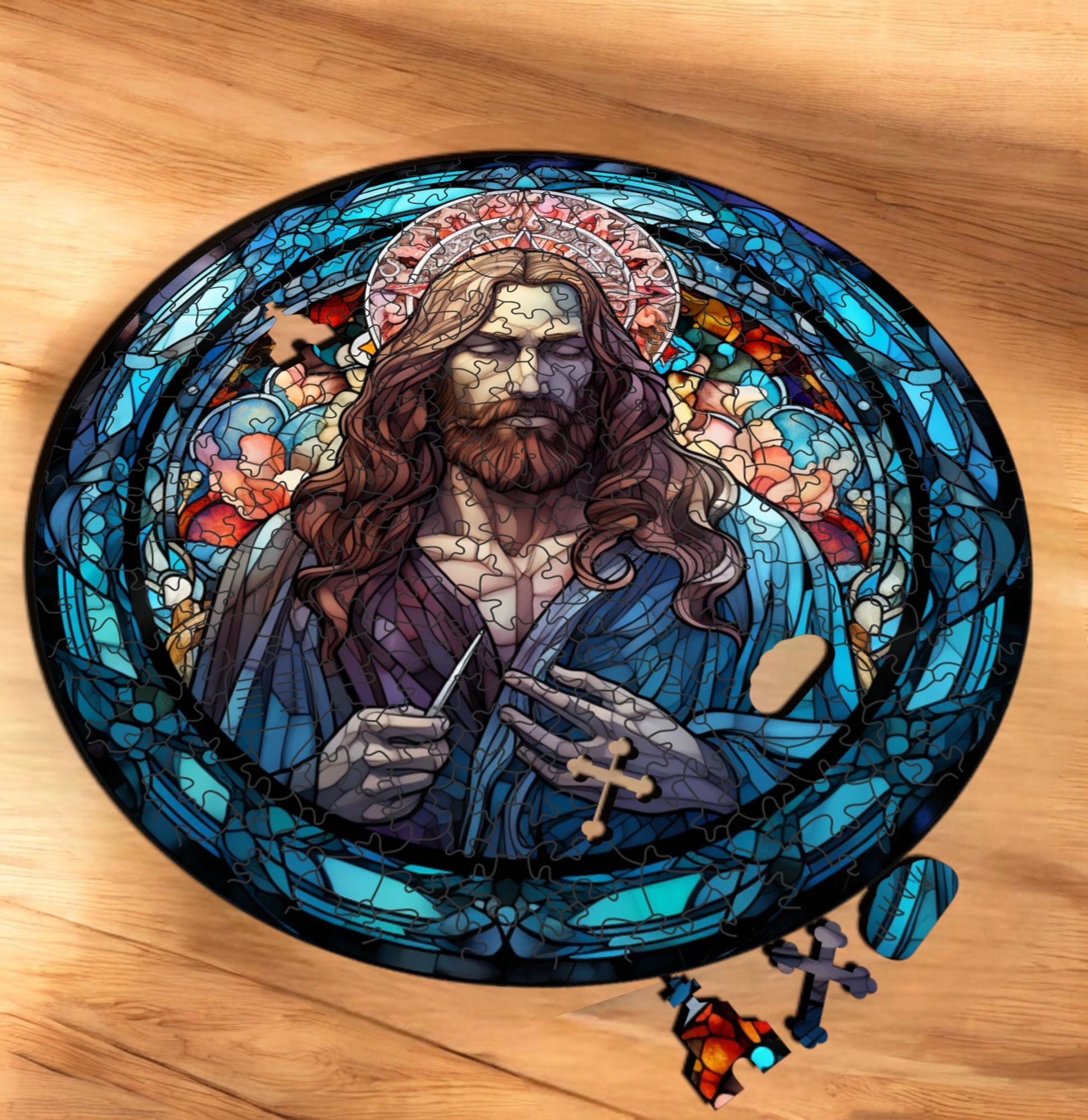 Puzzle Drewniane Jezus 208 el. Układanka dla Dorosłych Katolickie v.21 Puzzle Drewniane Jezus 208 el. Układanka dla Dorosłych Katolickie v.21