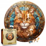 Puzzle Drewniane Kot 224 el. Układanka dla Dorosłych Premium Zwierzęta v.29