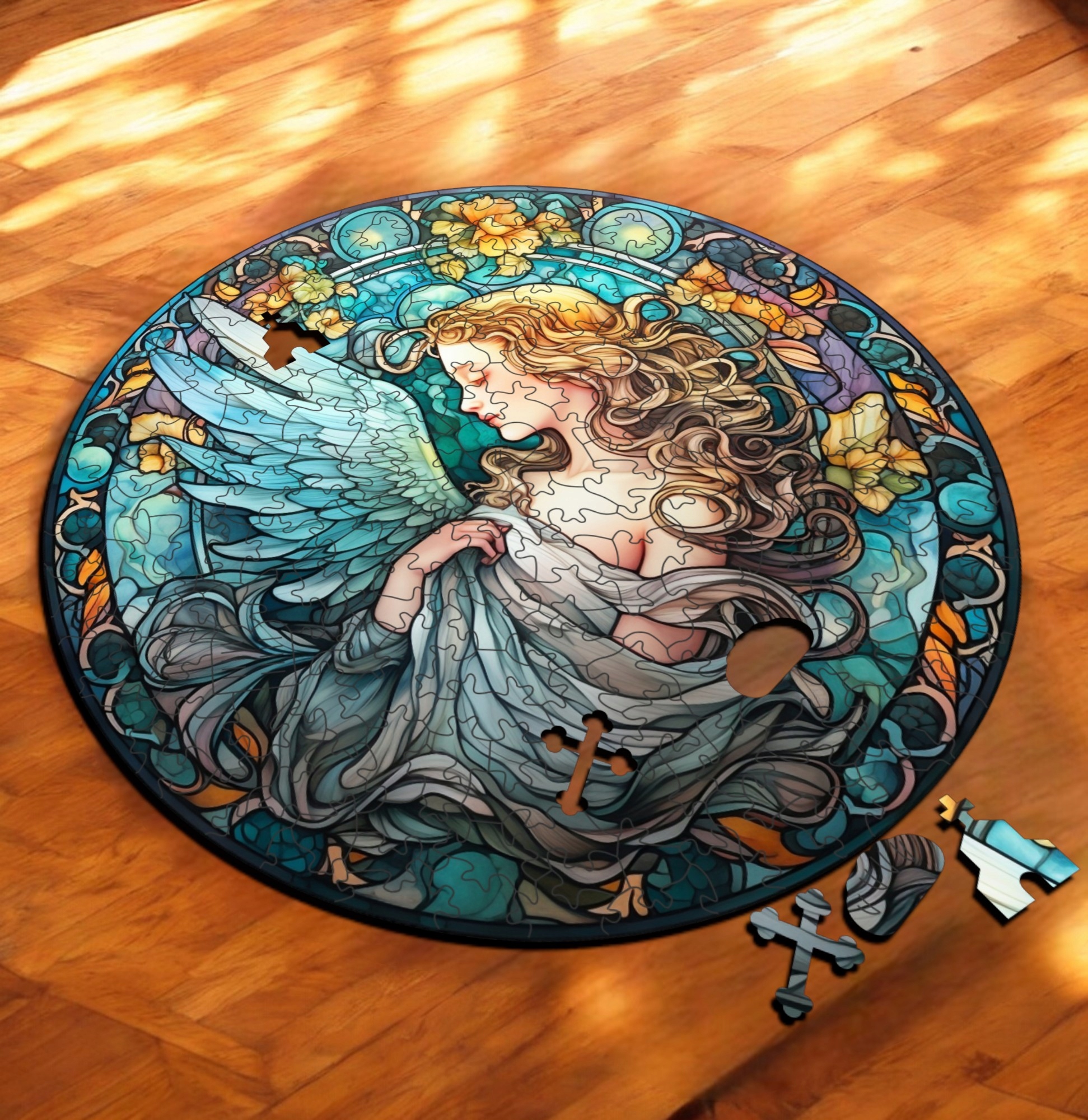 Puzzle Drewniane Anioł 208 el. Układanka dla Dorosłych Katolickie v.3 Puzzle Drewniane Anioł 208 el. Układanka dla Dorosłych Katolickie v.3