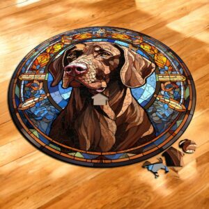 Puzzle Drewniane Pies 217 el. Układanka dla Dorosłych Premium Zwierzęta v17