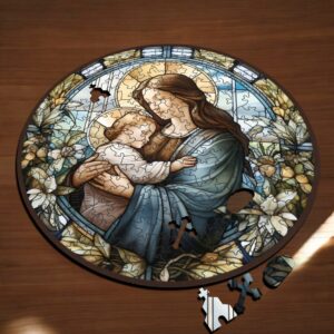 Puzzle Drewniane Maryja 208 el. Układanka dla Dorosłych Katolickie v.17