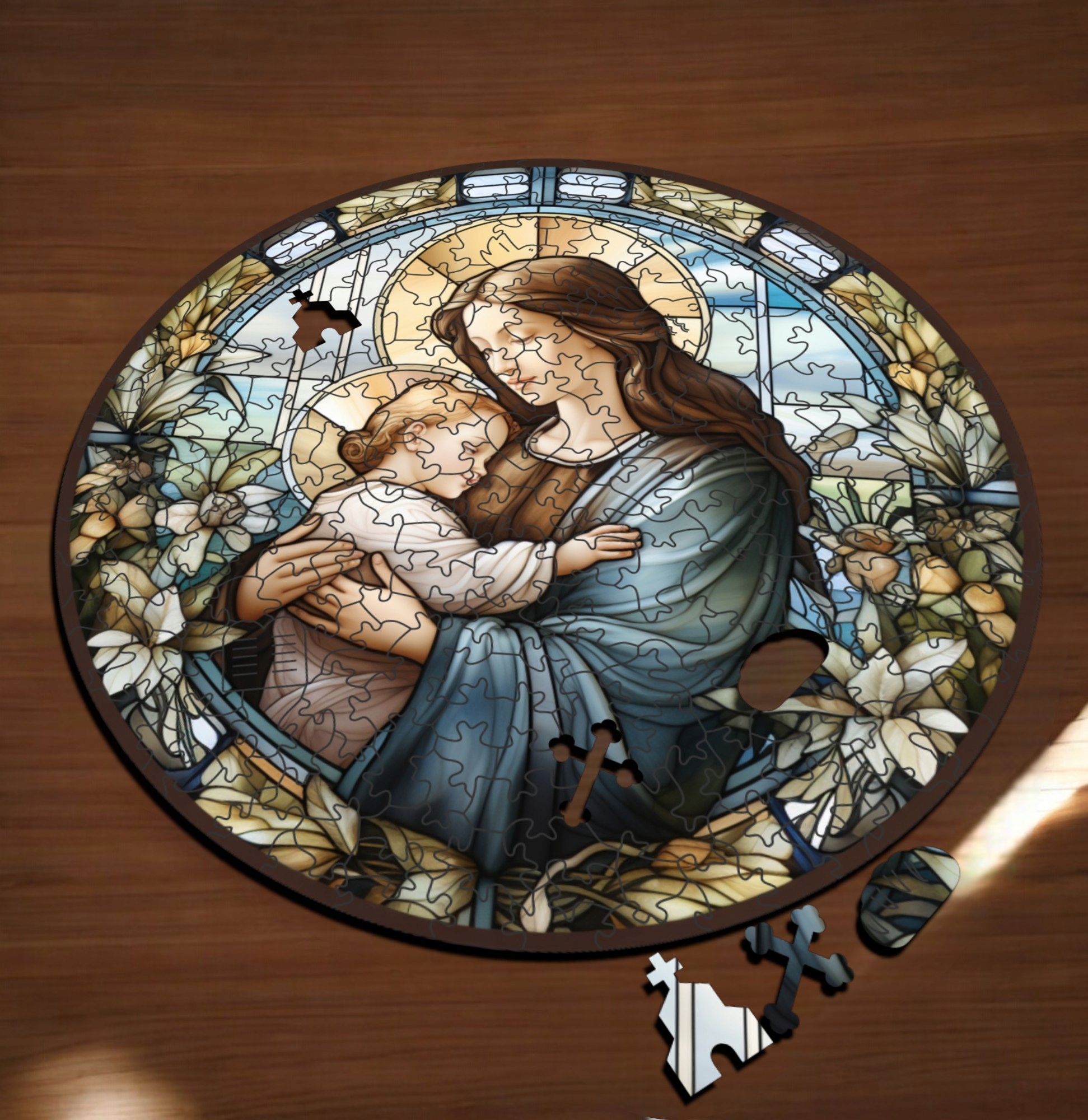 Puzzle Drewniane Maryja 208 el. Układanka dla Dorosłych Katolickie v.17 Puzzle Drewniane Maryja 208 el. Układanka dla Dorosłych Katolickie v.17