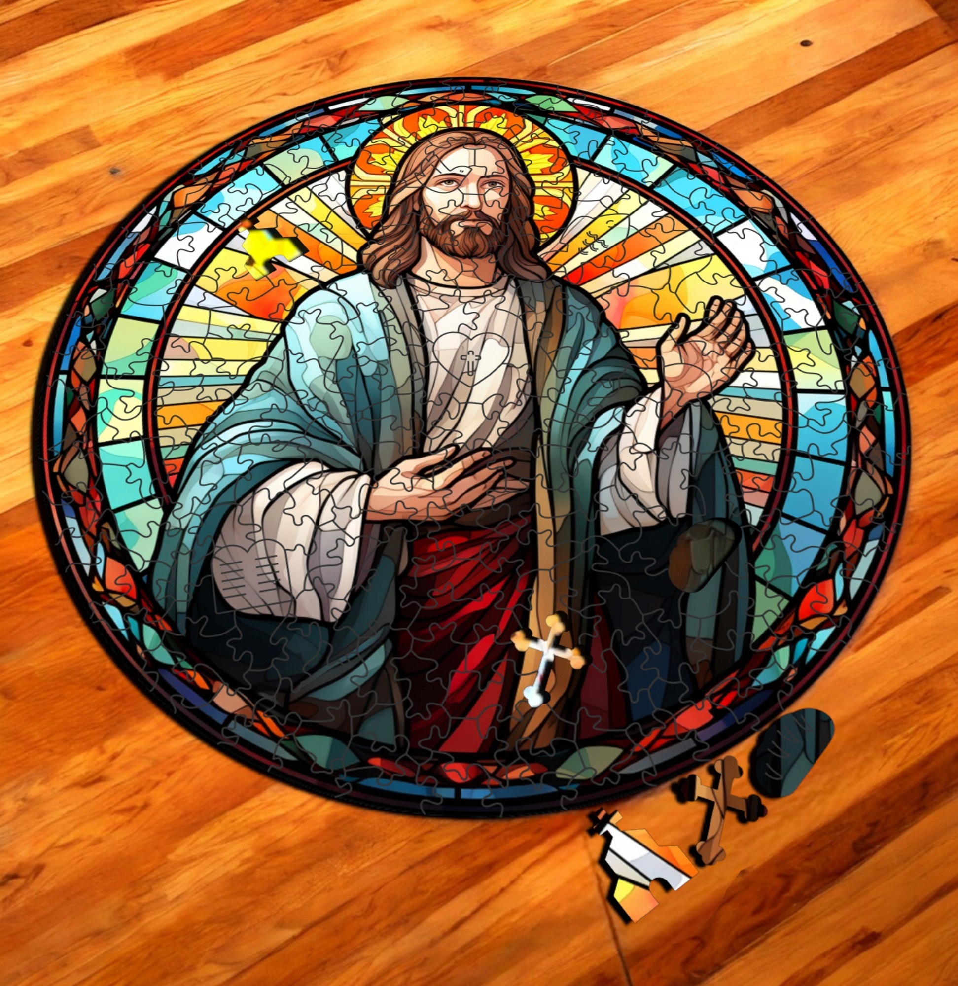 Puzzle Drewniane Jezus 208 el. Układanka dla Dorosłych Katolickie v.23 Puzzle Drewniane Jezus 208 el. Układanka dla Dorosłych Katolickie v.23