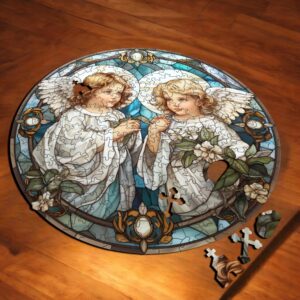 Puzzle Drewniane Aniołki 208 el. Układanka dla Dorosłych Katolickie v.4