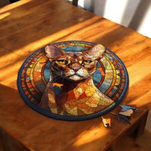 Puzzle Drewniane Kot 224 el. Układanka dla Dorosłych Premium Zwierzęta v.3