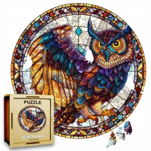 Puzzle Drewniane Sowa 150 el. Układanka dla Dorosłych Premium Zwierzęta v.4