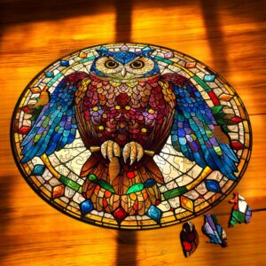 Puzzle Drewniane Sowa 150 el. Układanka dla Dorosłych Premium Zwierzęta v16