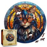 Puzzle Drewniane Kot 224 el. Układanka dla Dorosłych Premium Zwierzęta v.25