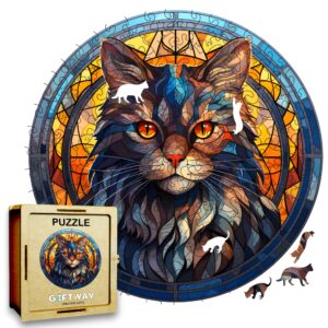 Puzzle Drewniane Kot 224 el. Układanka dla Dorosłych Premium Zwierzęta v.25