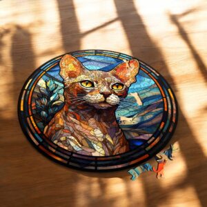 Puzzle Drewniane Kot 224 el. Układanka dla Dorosłych Premium Zwierzęta v.38