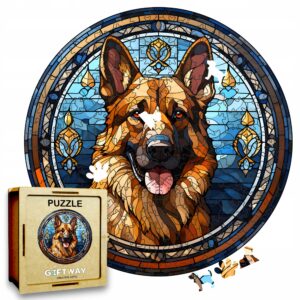 Puzzle Drewniane Pies 217 el. Układanka dla Dorosłych Premium Zwierzęta v16