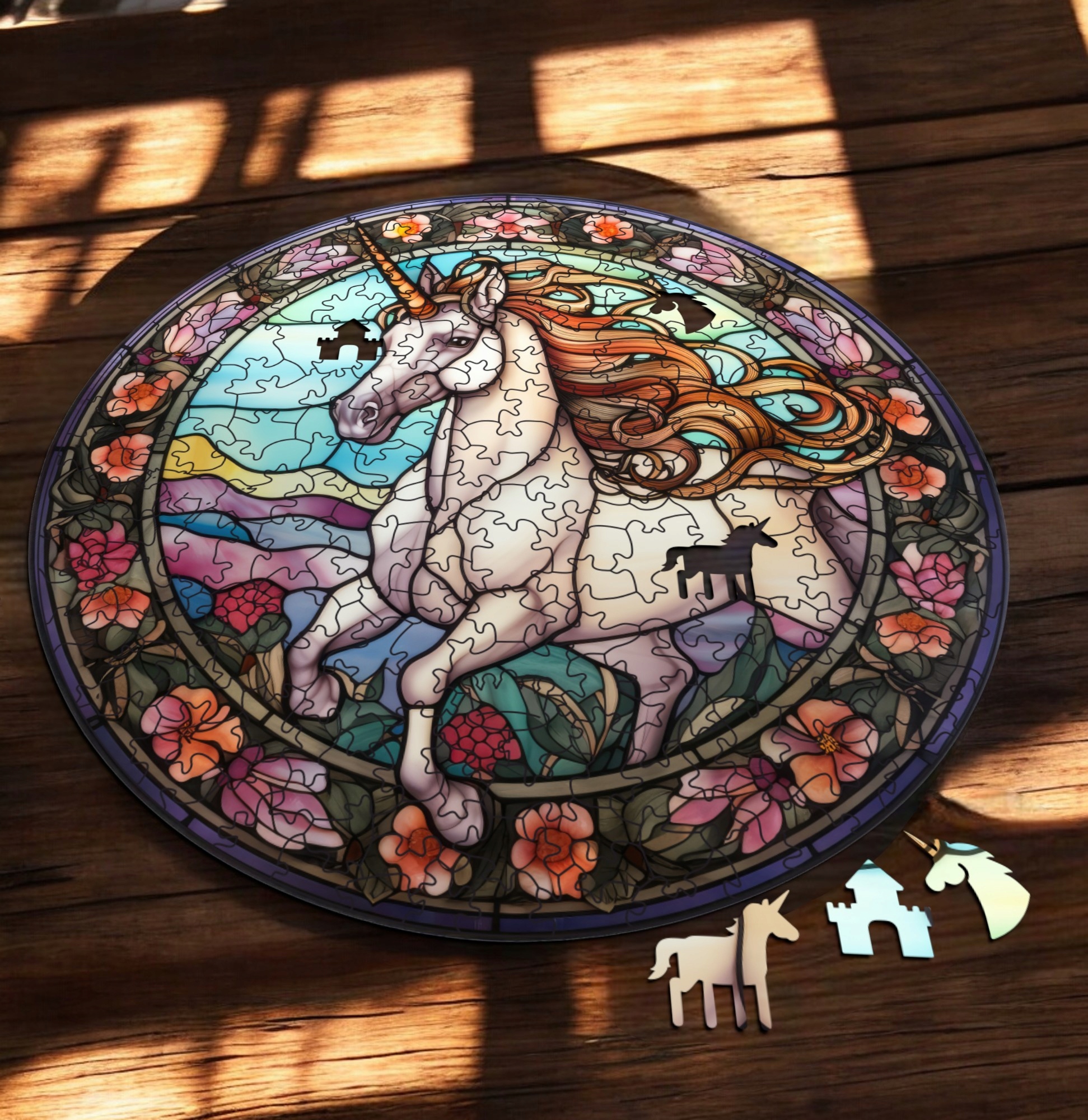 Puzzle Drewniane Jednorożec 217 el. Układanka dla Dorosłych Premium v.14 Puzzle Drewniane Jednorożec 217 el. Układanka dla Dorosłych Premium v.14